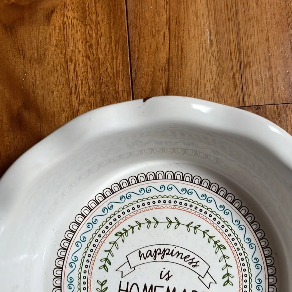 Ceramic pie plate set. Pie for one. Pot pie baking dish set
